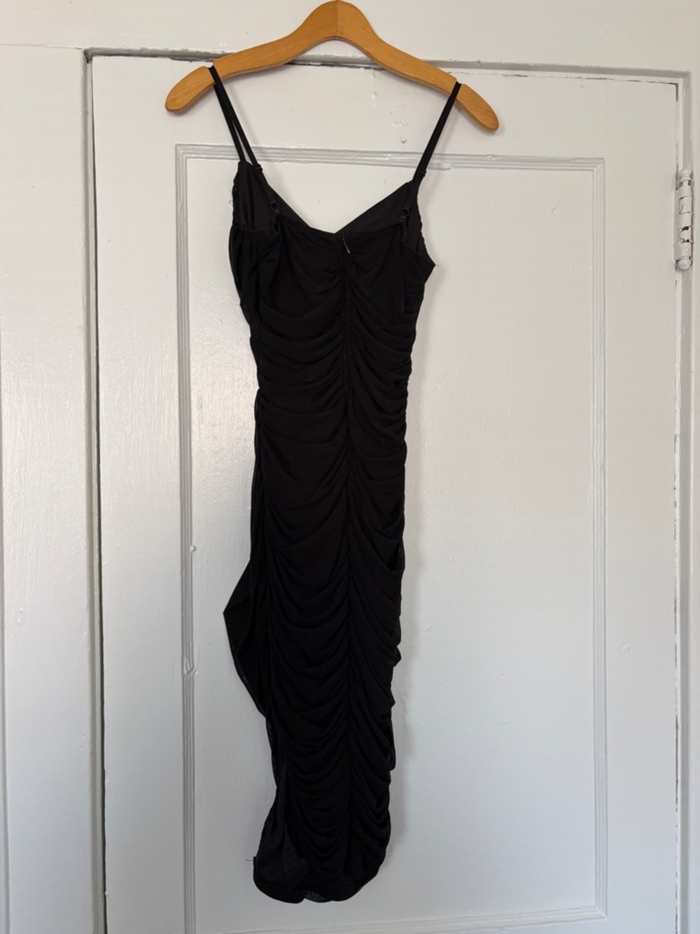 Lulus Feeling Hot Black Ruched Bodycon Midi Dress - Picture 7 of 7